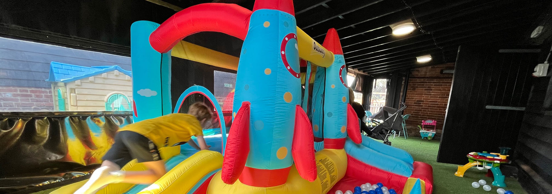 bouncy castle at Oliver Hayward Playbarn